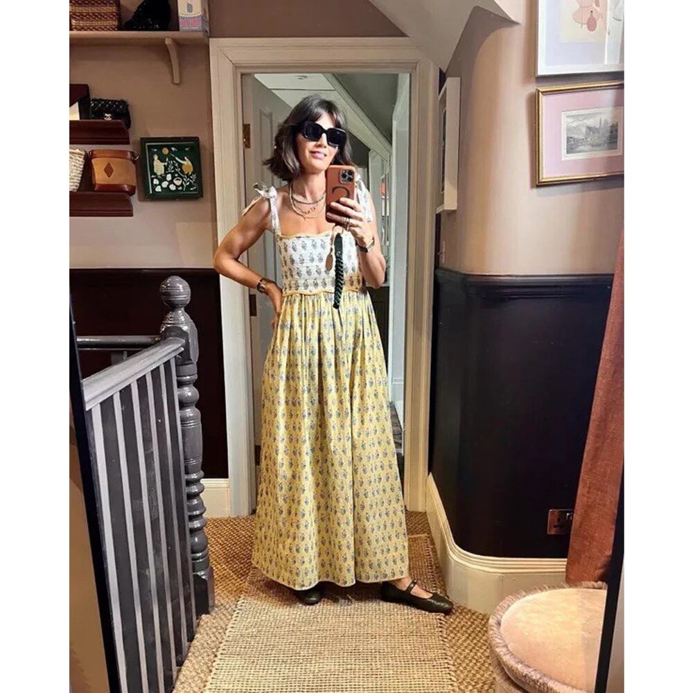 Daydress Lotta Maxi Dress Yellow Sunflower Size Large - Picture 2 of 13
